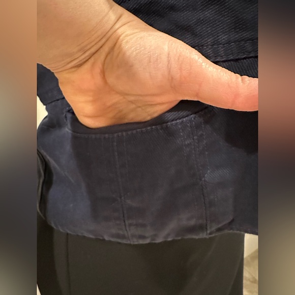 Tommy Hilfiger Blue Jean Military Jacket Brass 6 Buttons Sz XL/XG Extra Large. - Picture 9 of 16